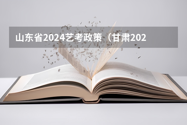 山东省2024艺考政策（甘肃2024年高考政策）