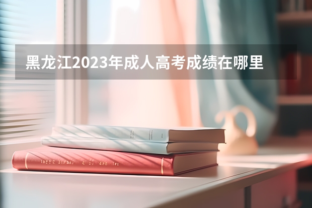 黑龙江2023年成人高考成绩在哪里查询？