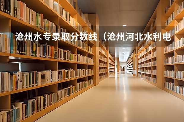 沧州水专录取分数线（沧州河北水利电力学院分数线）