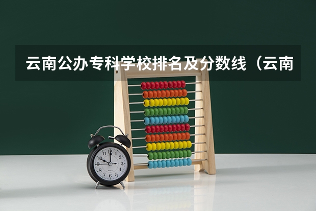 云南公办专科学校排名及分数线（云南单招会考分数线）