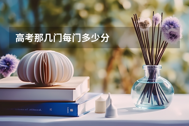 高考那几门每门多少分