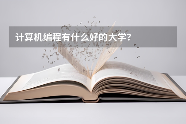 计算机编程有什么好的大学？