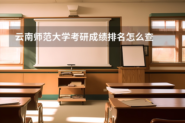 云南师范大学考研成绩排名怎么查