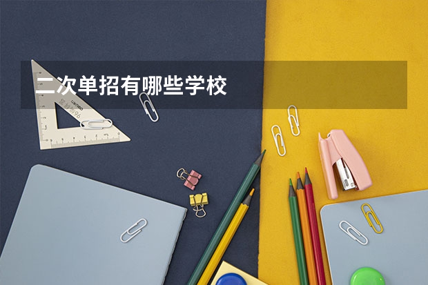 二次单招有哪些学校