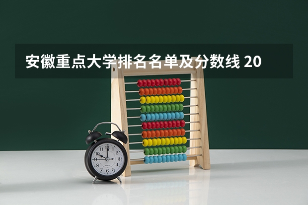 安徽重点大学排名名单及分数线 2023年安徽高考:全国211/985大学在安徽的录取分数线及排名情况