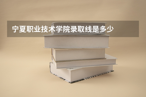 宁夏职业技术学院录取线是多少