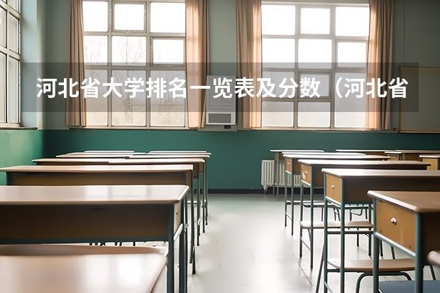 河北省大学排名一览表及分数（河北省所有大学排名及录取分数线）