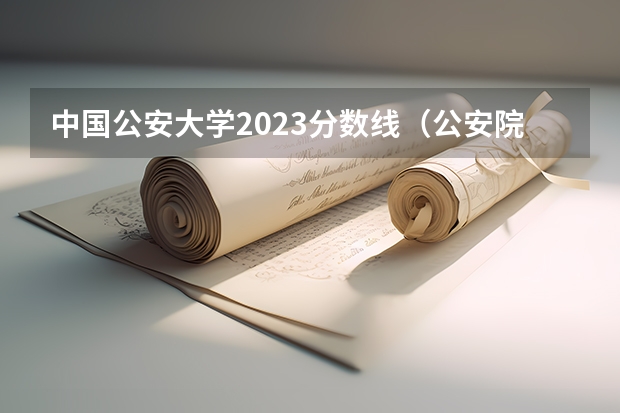 中国公安大学2023分数线（公安院校分数线排名）