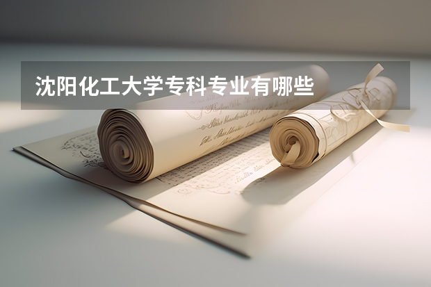 沈阳化工大学专科专业有哪些