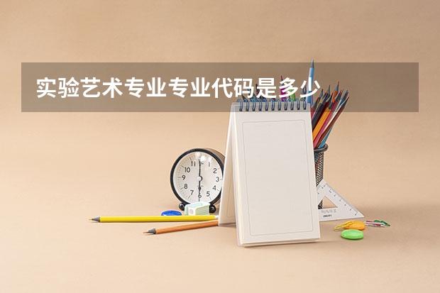 实验艺术专业专业代码是多少