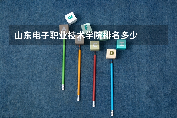 山东电子职业技术学院排名多少