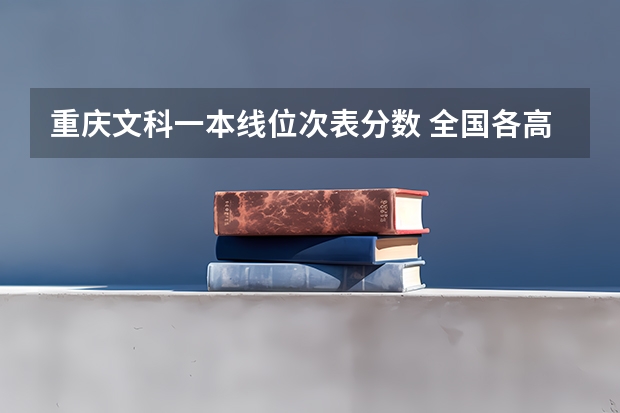 重庆文科一本线位次表分数 全国各高校录取分数线