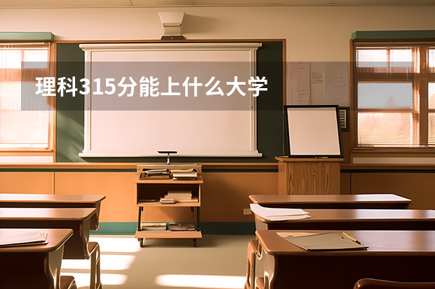 理科315分能上什么大学