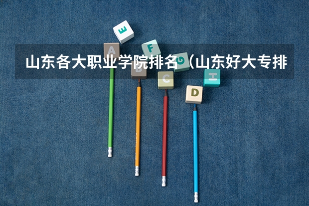 山东各大职业学院排名（山东好大专排名）