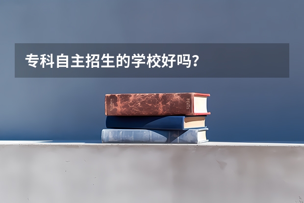 专科自主招生的学校好吗？