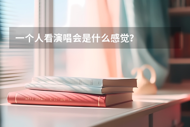 一个人看演唱会是什么感觉？