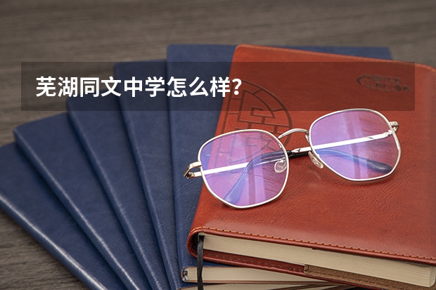 芜湖同文中学怎么样？