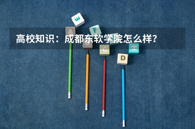 高校知识：成都东软学院怎么样？