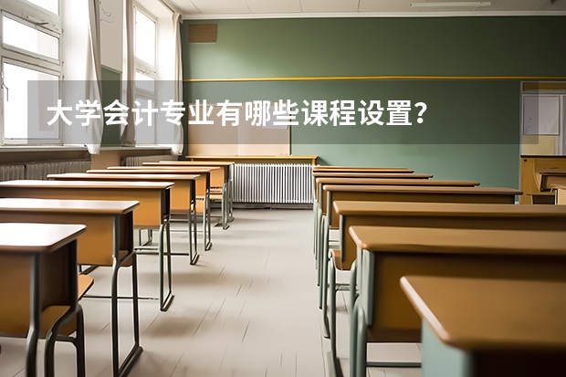 大学会计专业有哪些课程设置？