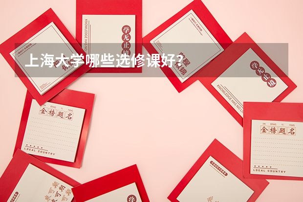 上海大学哪些选修课好？