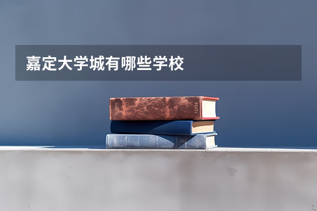 嘉定大学城有哪些学校