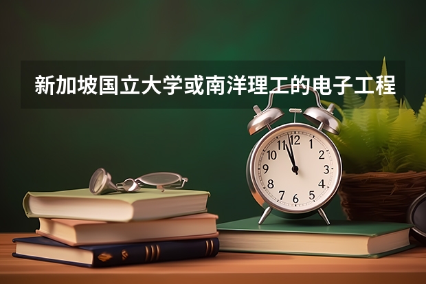 新加坡国立大学或南洋理工的电子工程（也就是E.E.）怎么样啊