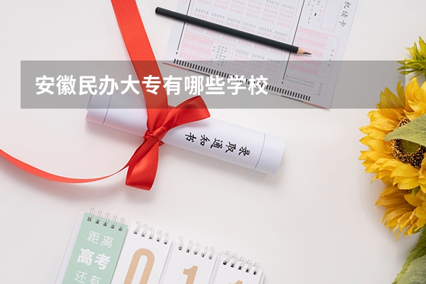 安徽民办大专有哪些学校