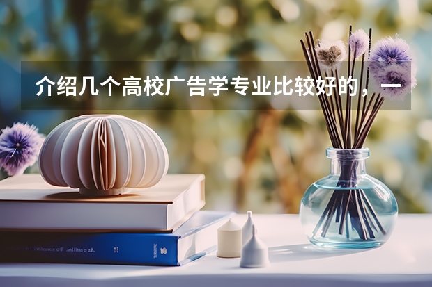 介绍几个高校.广告学专业比较好的，一本二本都介绍一下（我想知道北京有那些高校是有广告专业的。谢谢）