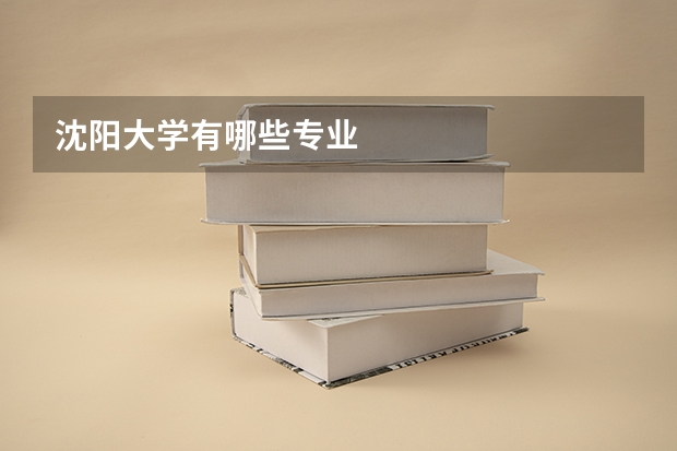 沈阳大学有哪些专业