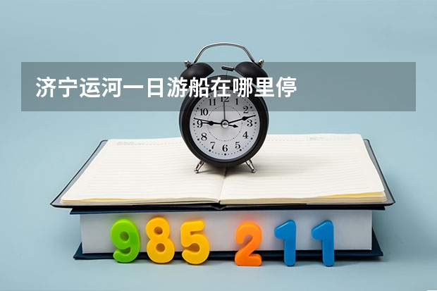 济宁运河一日游船在哪里停