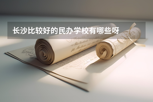 长沙比较好的民办学校有哪些呀
