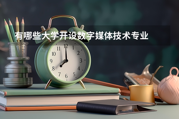 有哪些大学开设数字媒体技术专业