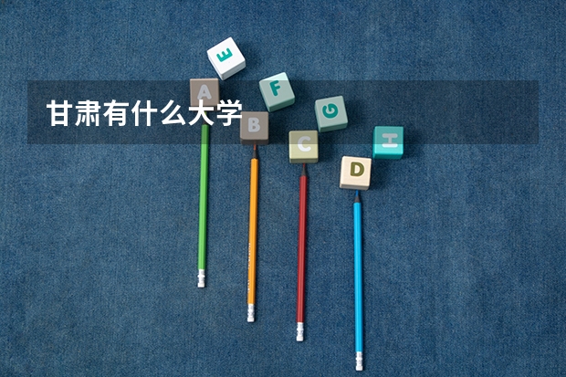 甘肃有什么大学