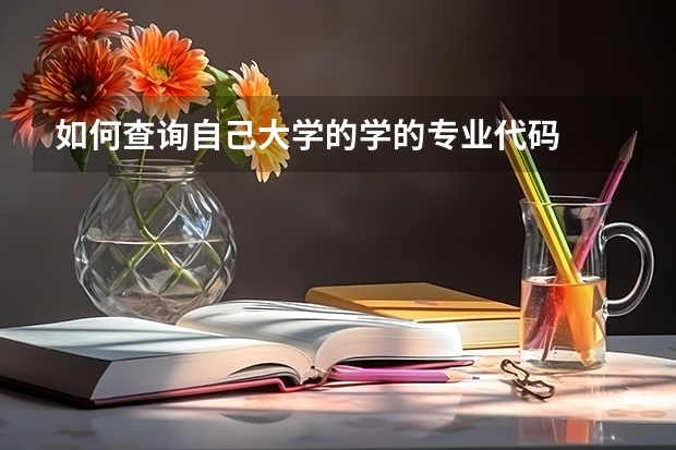如何查询自己大学的学的专业代码