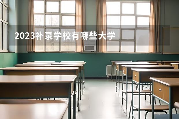 2023补录学校有哪些大学