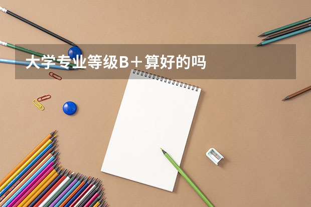 大学专业等级B＋算好的吗