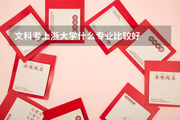 文科考上浙大学什么专业比较好