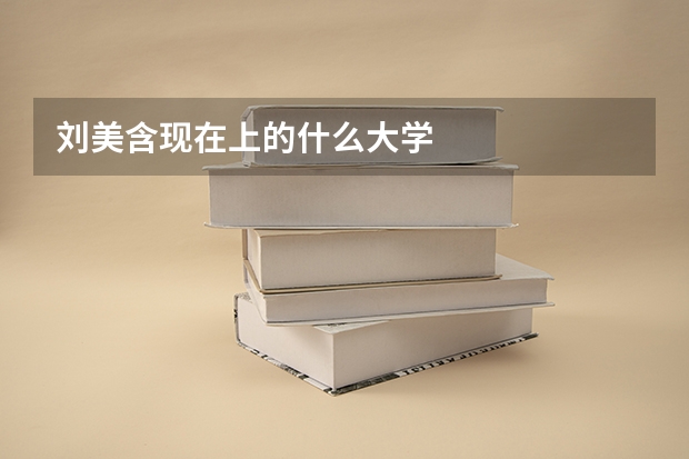 刘美含现在上的什么大学