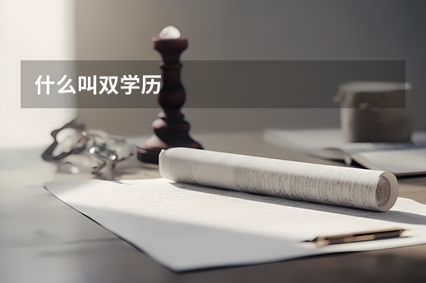 什么叫双学历