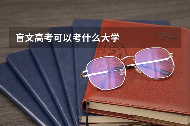 盲文高考可以考什么大学