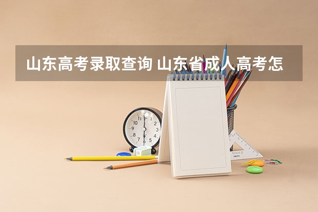 山东高考录取查询 山东省成人高考怎么查录取？