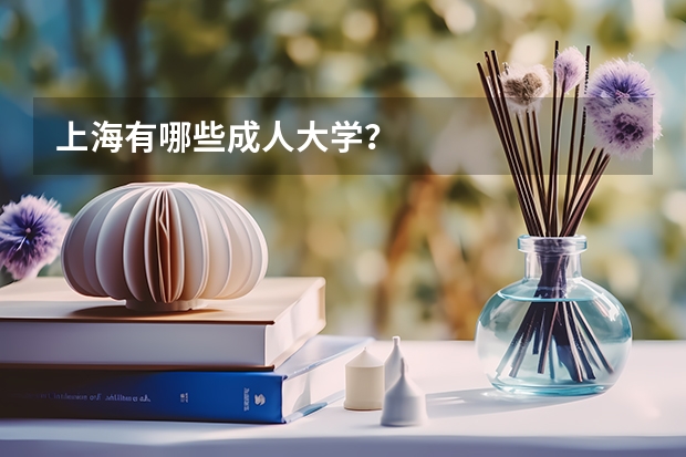 上海有哪些成人大学？