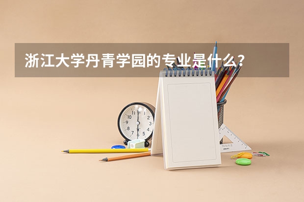 浙江大学丹青学园的专业是什么?
