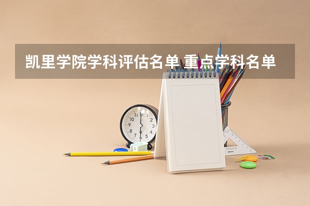 凯里学院学科评估名单 重点学科名单一览表