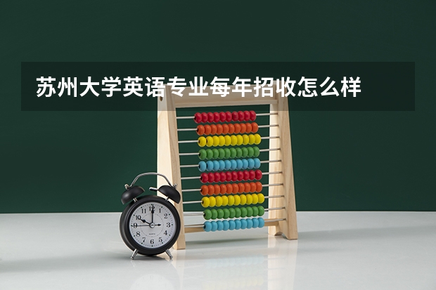 苏州大学英语专业每年招收怎么样