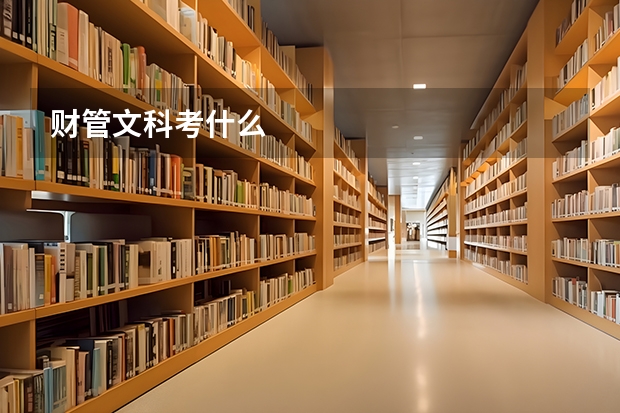 财管文科考什么