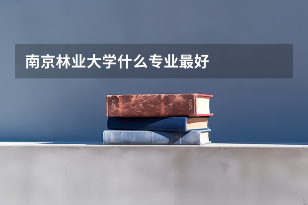 南京林业大学什么专业最好