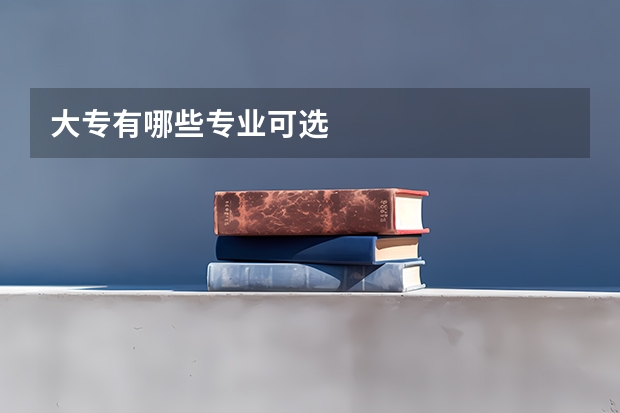 大专有哪些专业可选