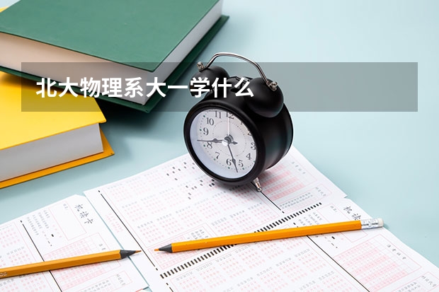 北大物理系大一学什么