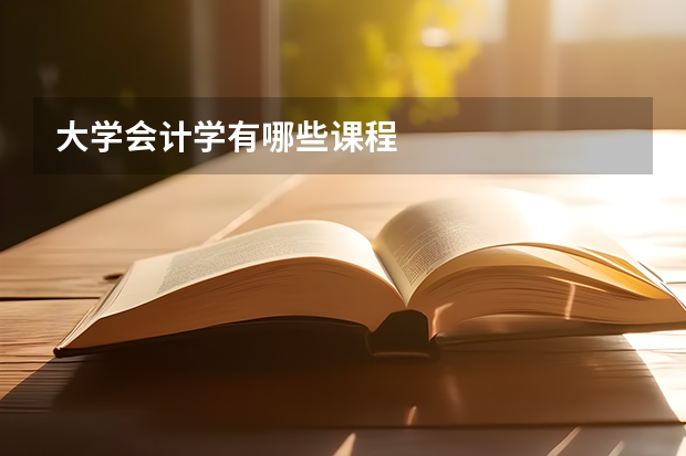 大学会计学有哪些课程
